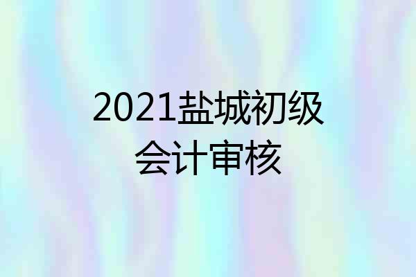 2021盐城初级会计审核