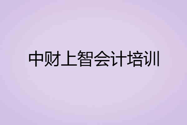中财上智会计培训