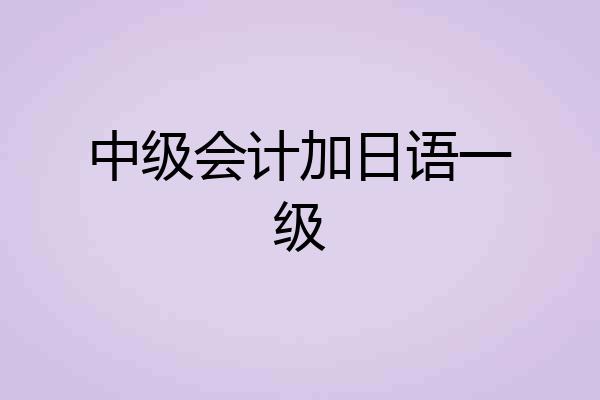 中级会计加日语一级