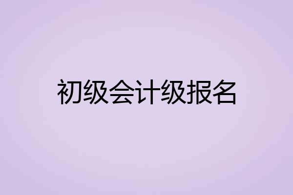 初级会计级报名