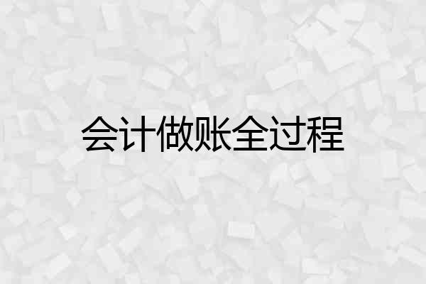 会计做账全过程