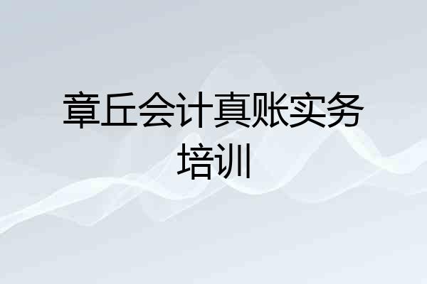 章丘会计真账实务培训