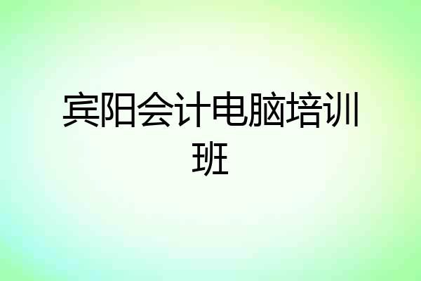 宾阳会计电脑培训班