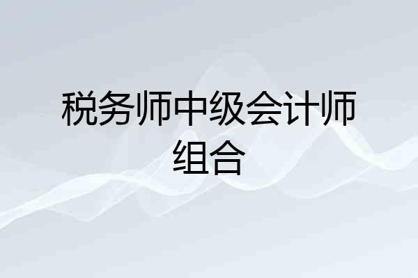 税务师中级会计师组合