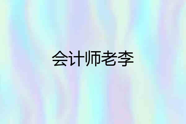 会计师老李