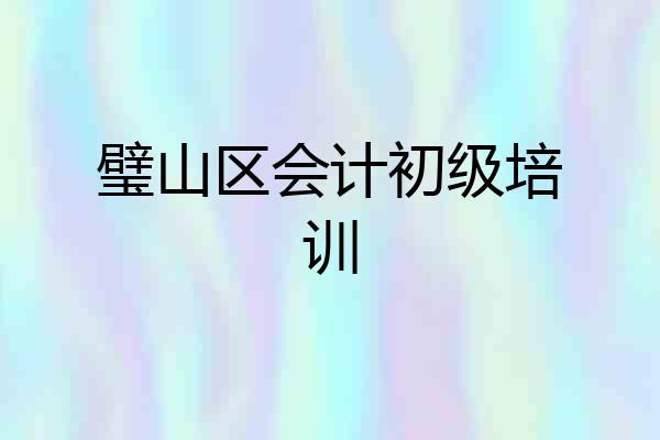 璧山区会计初级培训