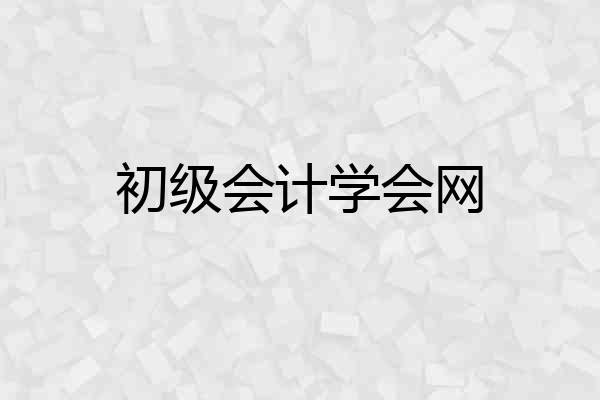 初级会计学会网