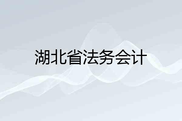 湖北省法务会计