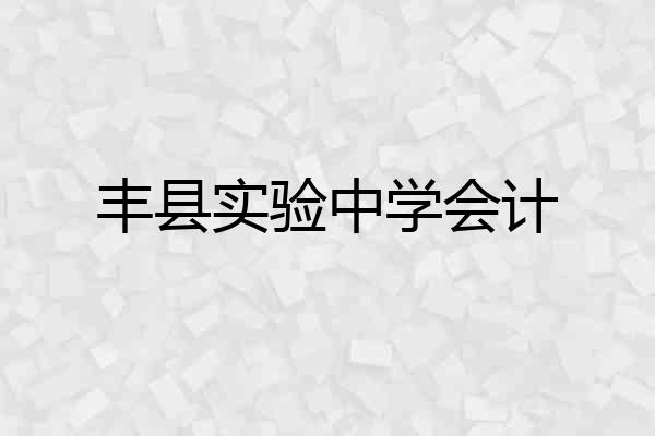 丰县实验中学会计