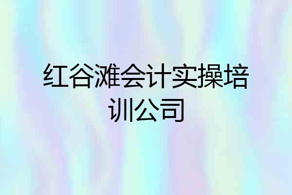 红谷滩会计实操培训公司