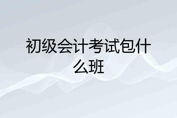 初级会计考试包什么班