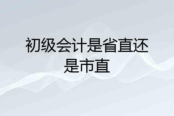 初级会计是省直还是市直
