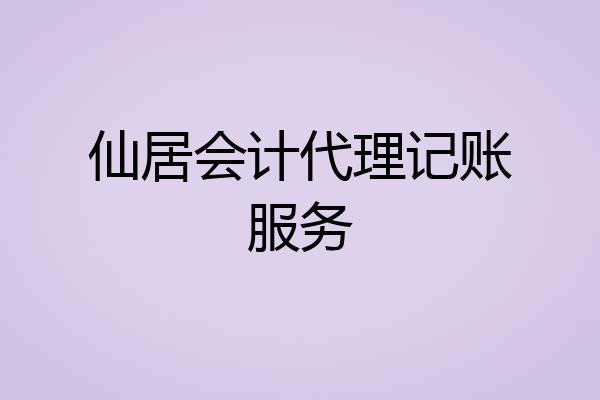 仙居会计代理记账服务