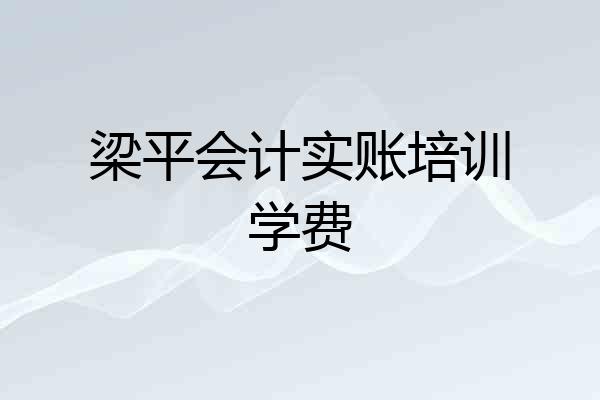 梁平会计实账培训学费