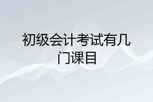 初级会计考试有几门课目