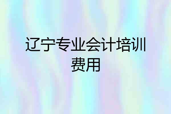 辽宁专业会计培训费用