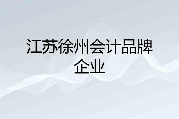 江苏徐州会计品牌企业