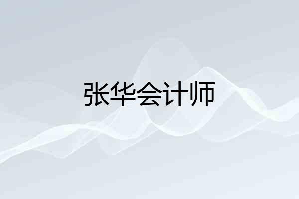 张华会计师
