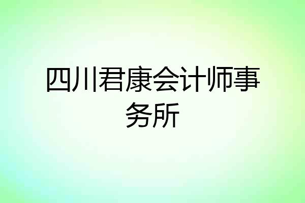 四川君康会计师事务所