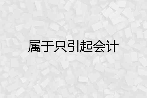 属于只引起会计