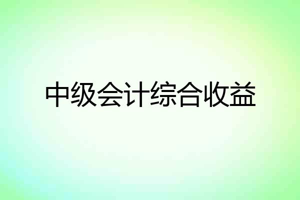 中级会计综合收益