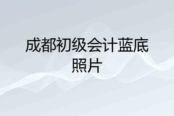 成都初级会计蓝底照片