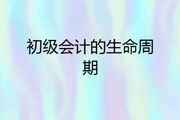 初级会计的生命周期