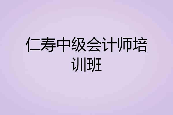 仁寿中级会计师培训班