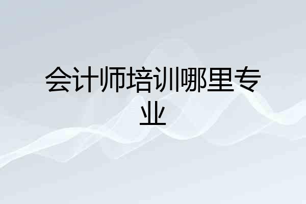 会计师培训哪里专业