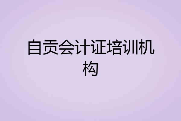自贡会计证培训机构