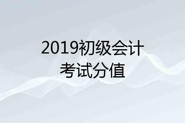 2019初级会计考试分值