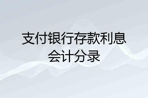 支付银行存款利息会计分录