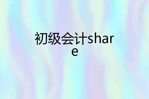 初级会计share