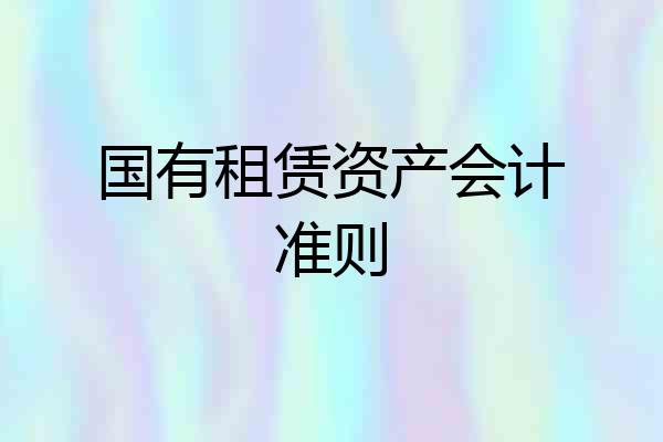 国有租赁资产会计准则