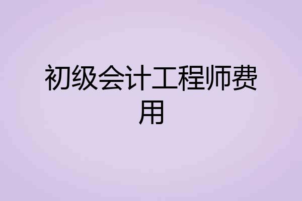 初级会计工程师费用