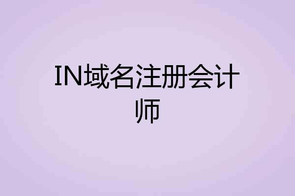 IN域名注册会计师