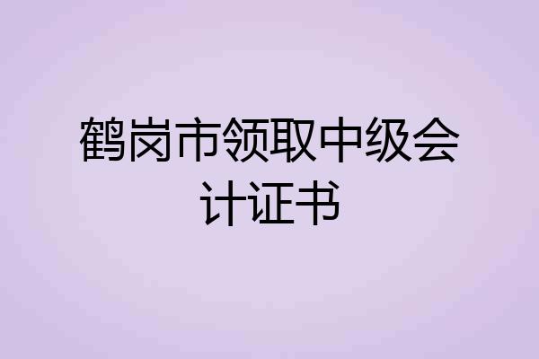 鹤岗市领取中级会计证书