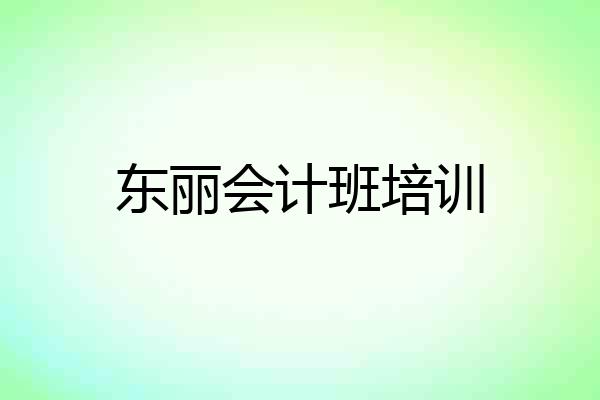 东丽会计班培训