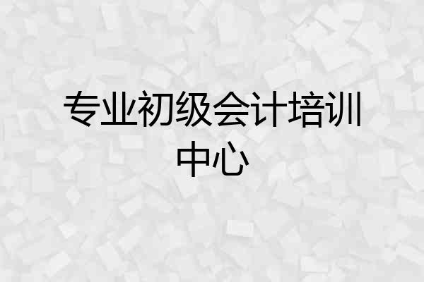 专业初级会计培训中心