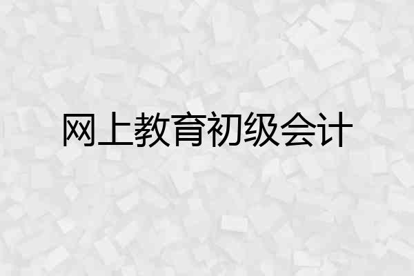 网上教育初级会计