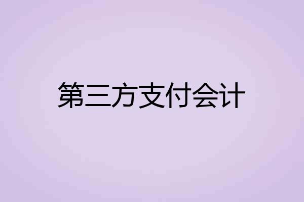 第三方支付会计