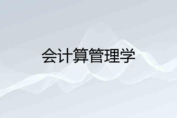 会计算管理学