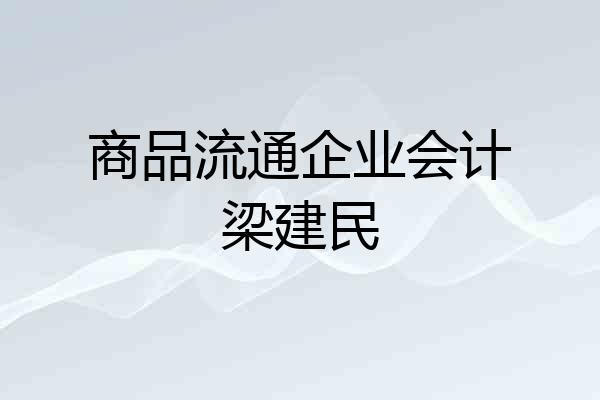 商品流通企业会计梁建民