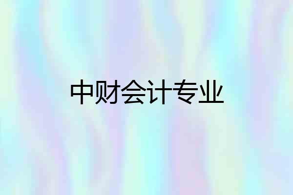 中财会计专业
