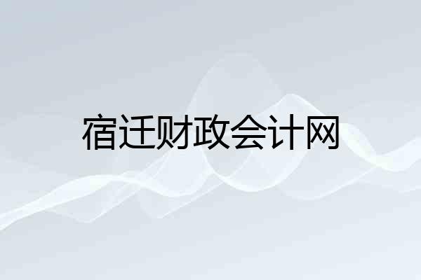 宿迁财政会计网