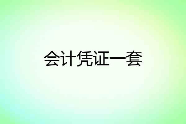 会计凭证一套
