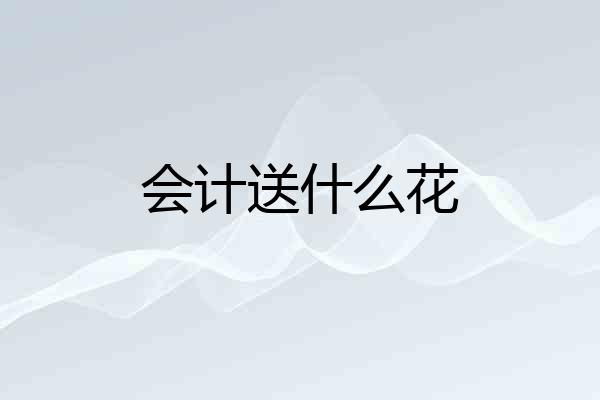 会计送什么花