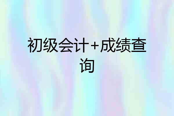 初级会计+成绩查询