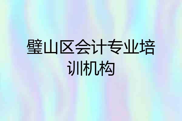 璧山区会计专业培训机构