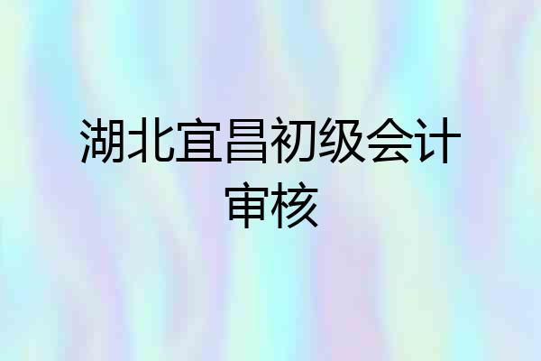 湖北宜昌初级会计审核